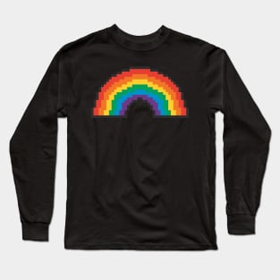 RAINBOW PRIDE PIXEL ART LGBT LOVE Long Sleeve T-Shirt